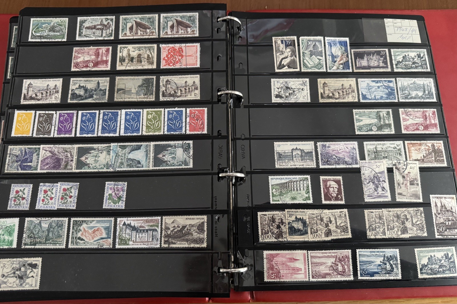 France Stamp Collection With 70 Pages PVC Album 1900-Modern-Some Early Good CV