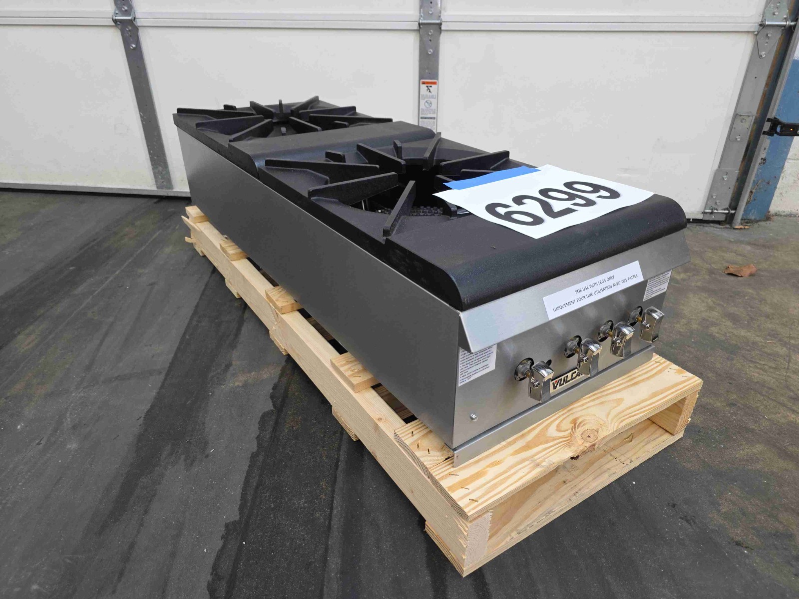 6299 S/D Vulcan Double Gas Stock Pot 2 Burners with Floor Legs, Model: VSP200F-1