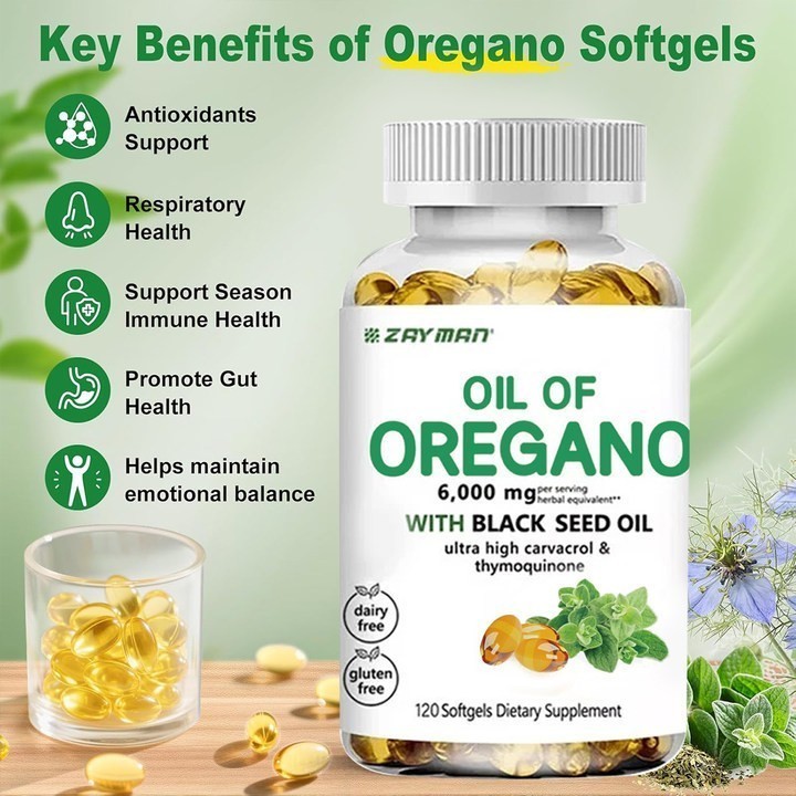 Oregano Oil 6000mg 120 Softgels Capsules Pills Contains Carvacrol Immue Support