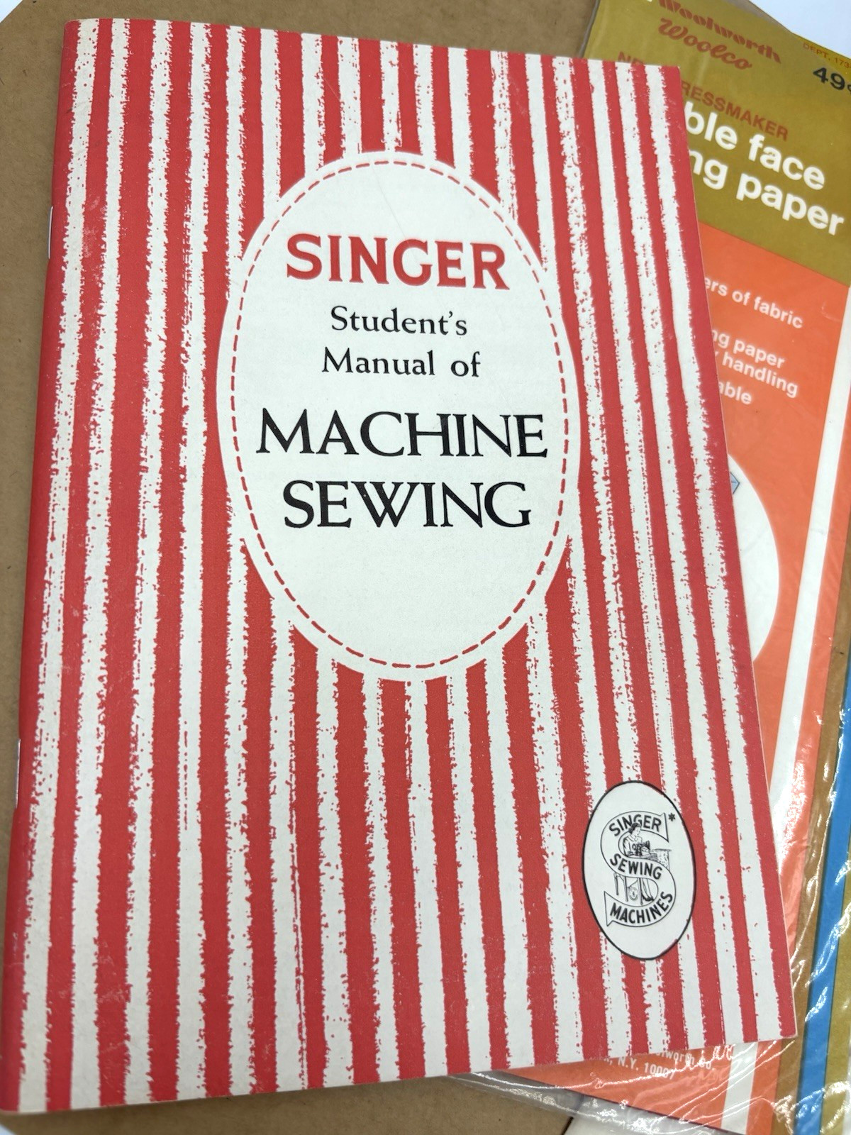 MCM 1950's Singer Sewing Book Student Manuals And Dressmaker Tracing Paper Lot