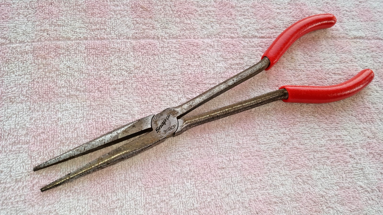 SNAP-ON 11" NEEDLE NOSE PLIERS 911BCP NO WEAR SURFACE BLEMISH FROM STORAGE gift