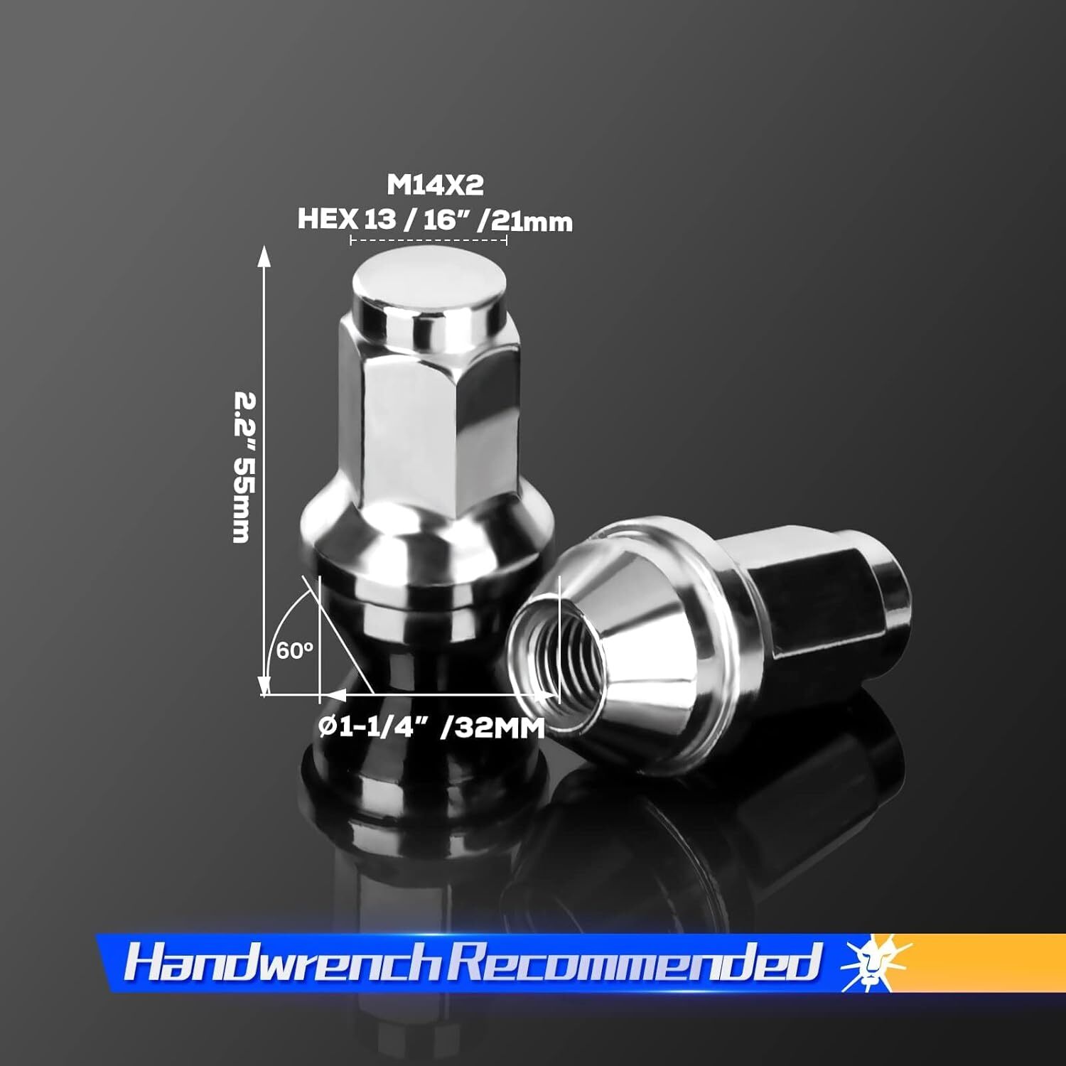 24pcs 14mx2 OEM Lug Nuts One-piece Factory for Ford F150 2000-2014 Expedition