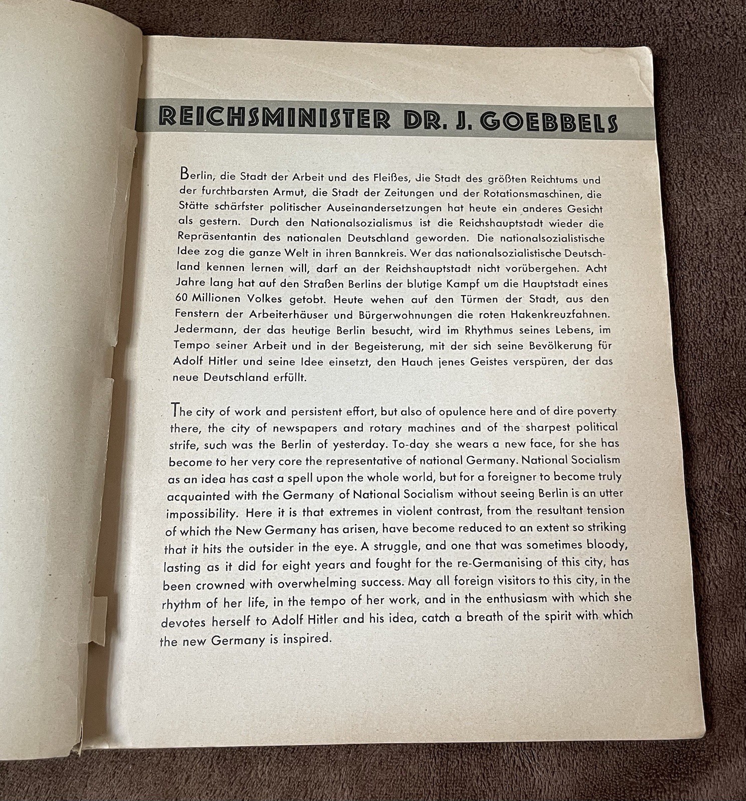 Original Heinrich Hoffman 1936 Berlin Olympics Photo Book - Nazi Party Leaders