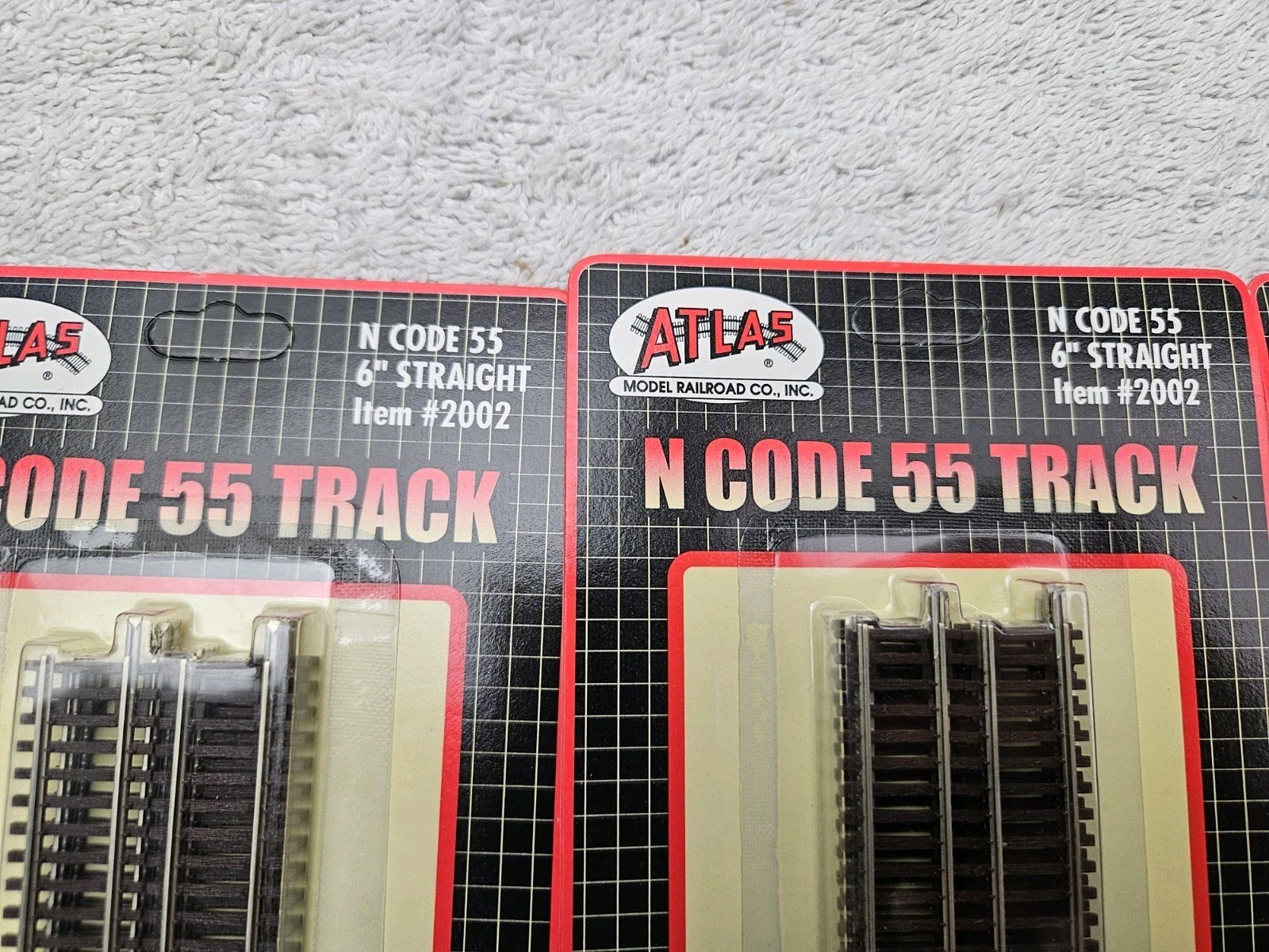 ATLAS N CODE 55 TRACK 6" INCH STRAIGHT #2002 LOT OF 5 N SCALE NOS
