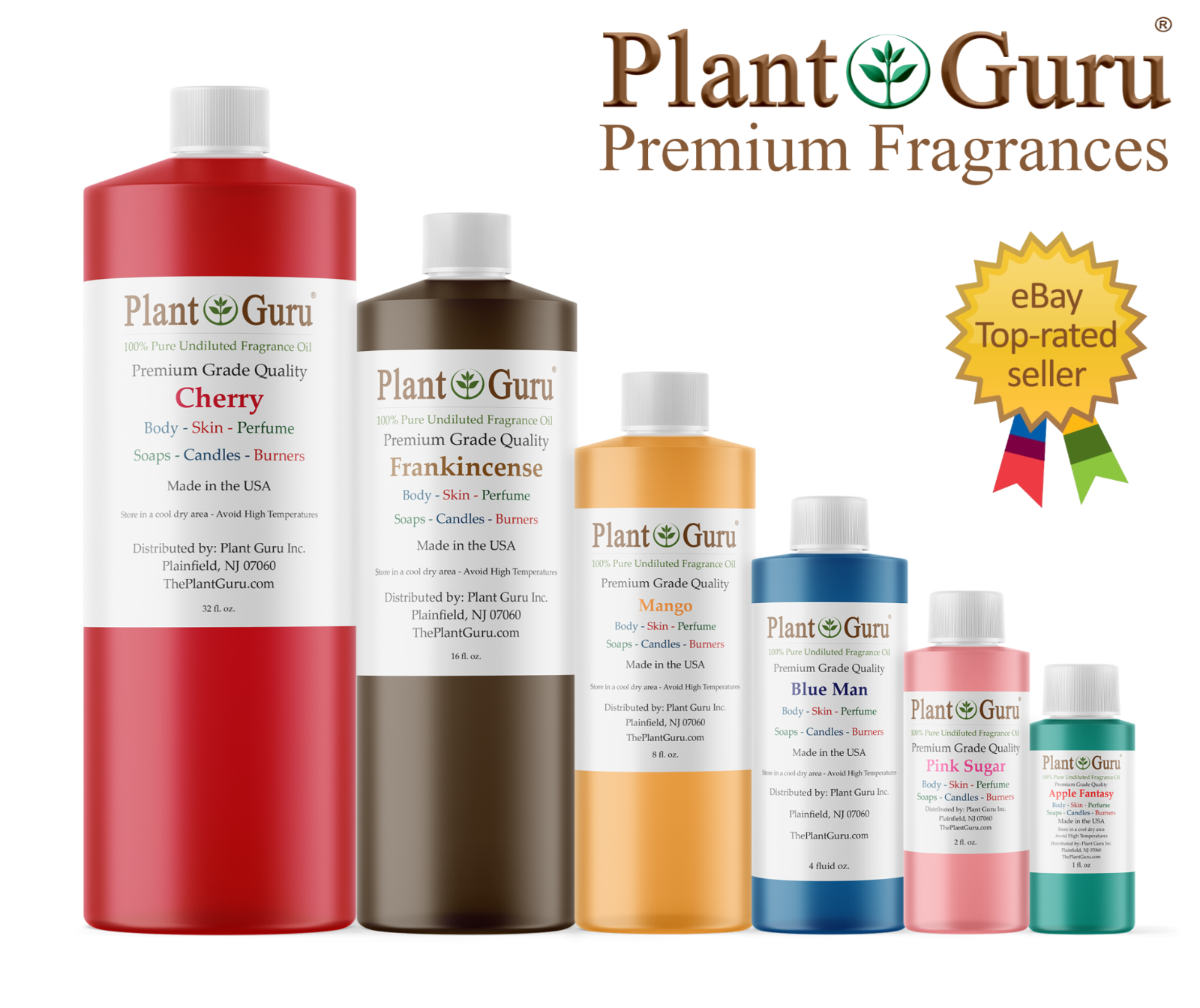 Fragrance Oil 16 oz. Bulk For Candle Soap Incense Making Burner Scented Oils Lot