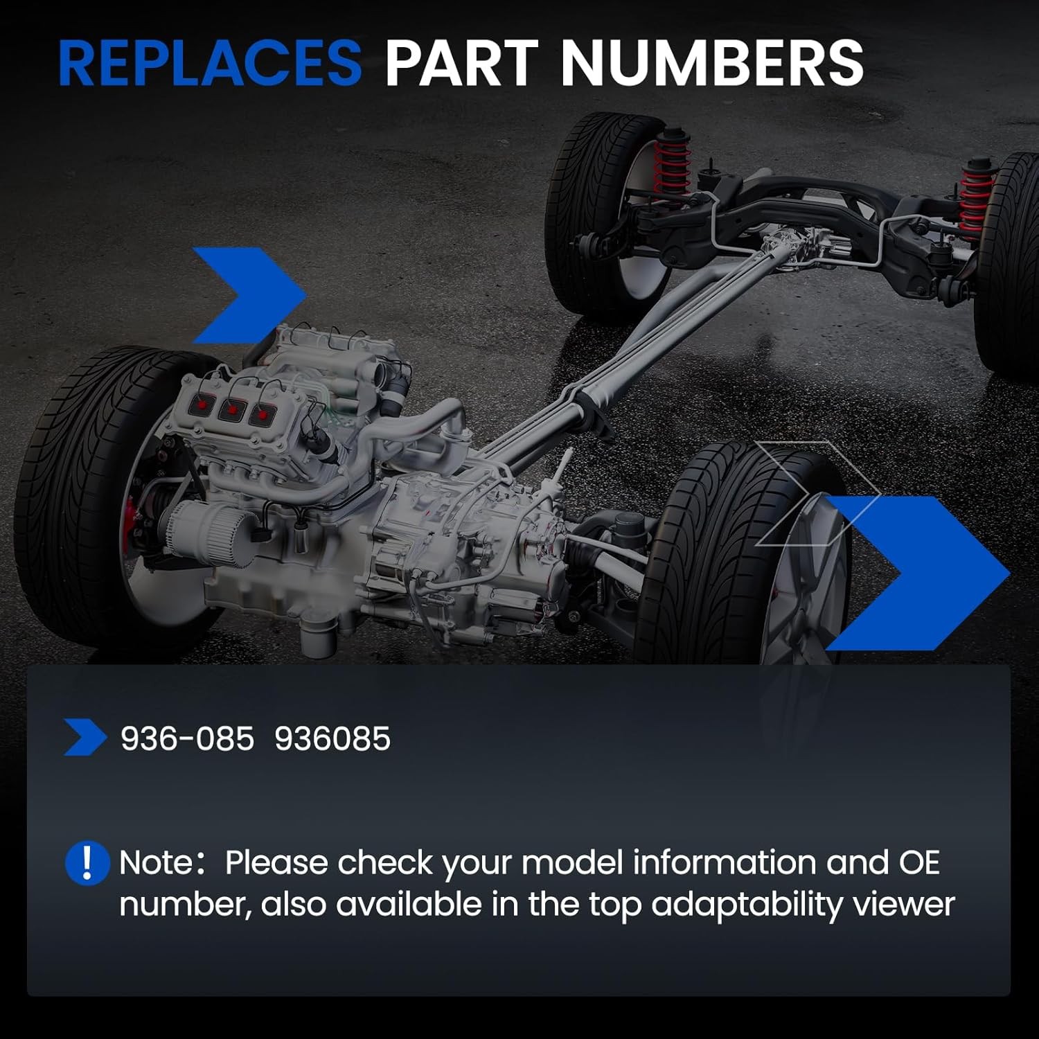 936-085 Rear Drive Shaft Assembly - Compatible with 1997-2006 Jeep Wrangler -...