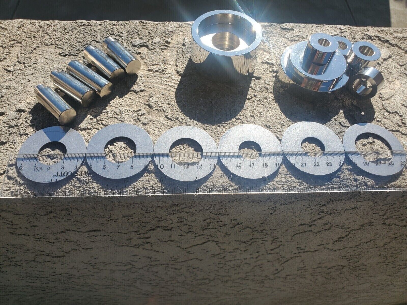 BIG Coin Ring Punch Set, YES Spacers 2inch Coin rings MONEY MAKER Handmade USA