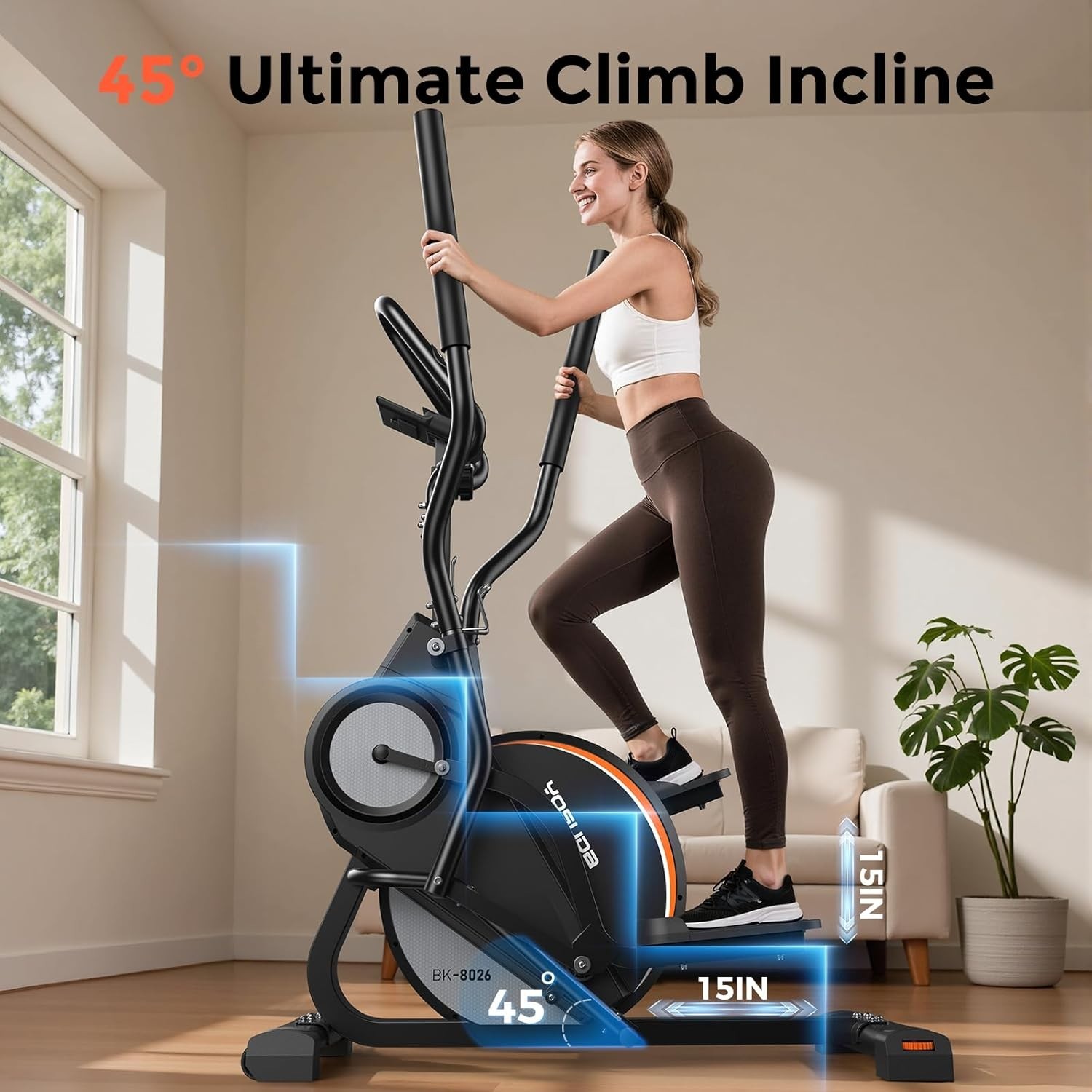 YOSUDA Elliptical Exercise Machine/3-in-1Elliptical+Cardio Climber+Stair Stepper