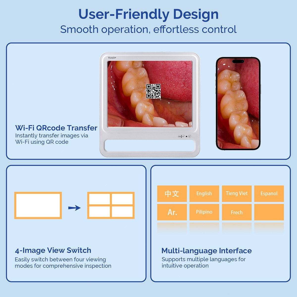 Dental Camera Wifi HD High-Definition Intraoral Camera 17" Digital LCD Monitor