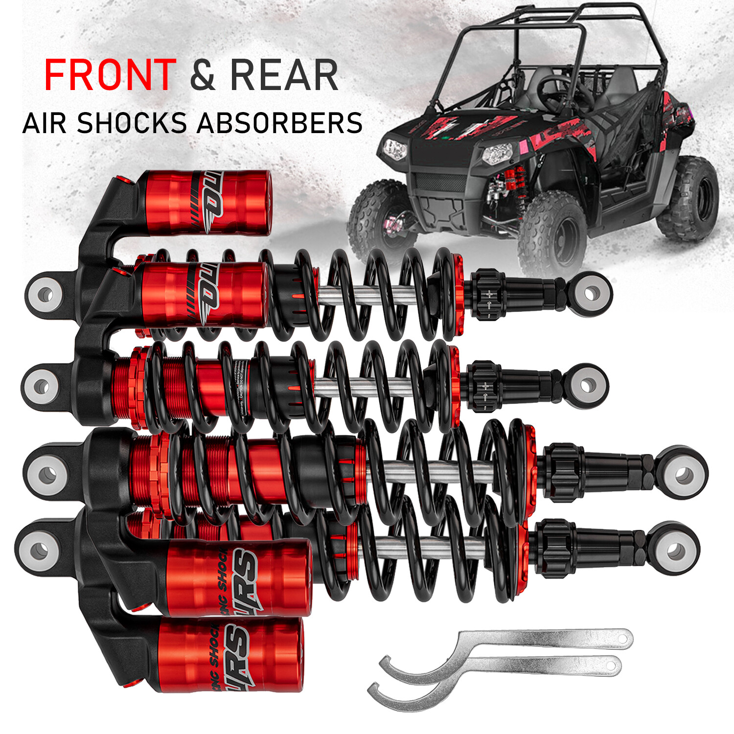 For 2009-2021 Polaris Rzr 170 Stage 5 Upgraded Front & Rear Air Shocks Absorbers