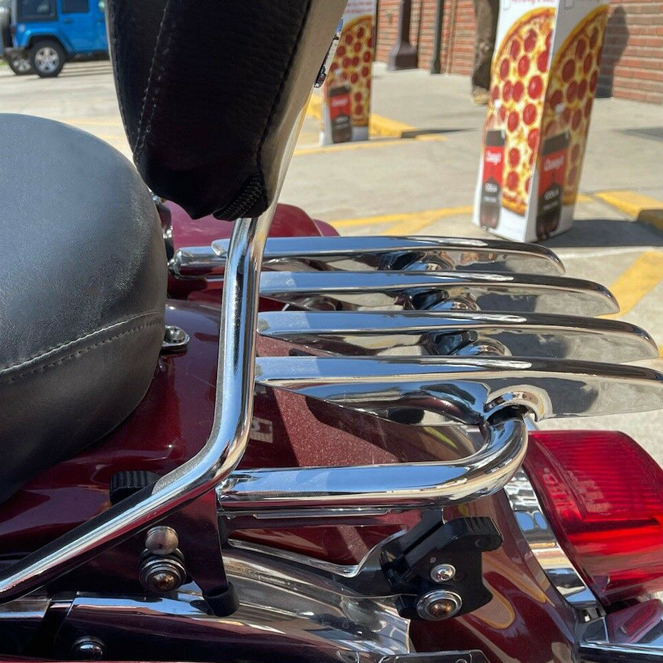 Chrome Stealth Luggage Rack For Harley Touring Street Glide Road King 2009-2023