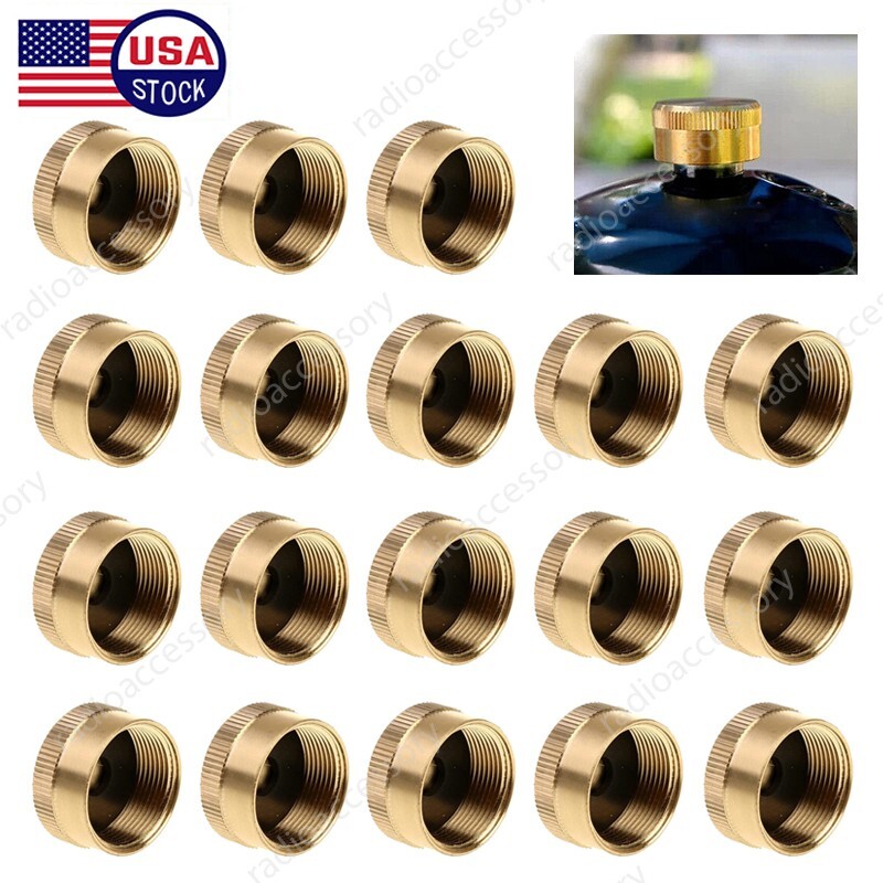 18PCS Solid Brass Propane Bottle Caps Suitable for All 1LB Gas Refill Tank Valve