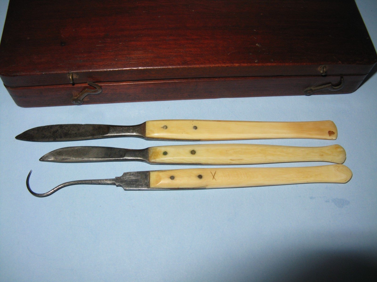 Small Box of Scalpels & Hook