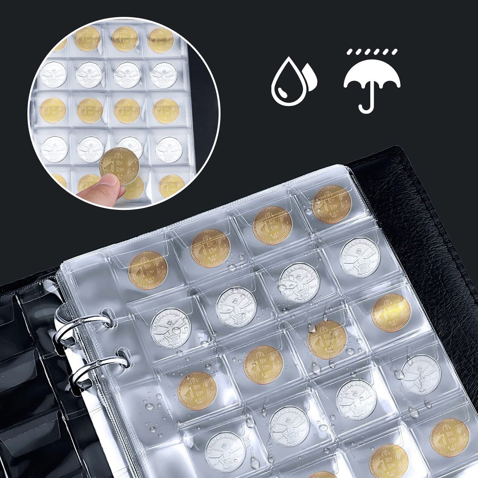 480 Pockets Coin Collection Book Holder Display Storage Case Album for Collector