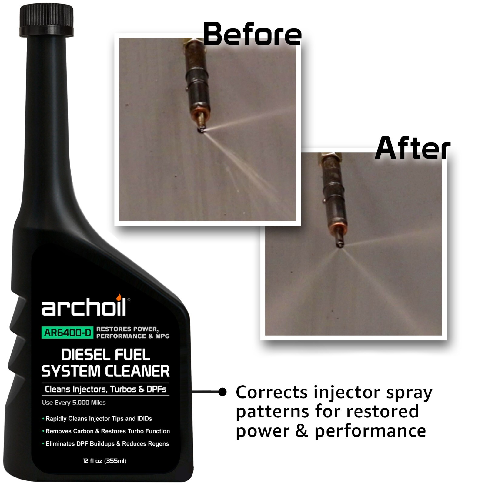 Archoil Diesel Fuel System Kit - AR6500 (40.6oz) + AR6400-D (12oz)