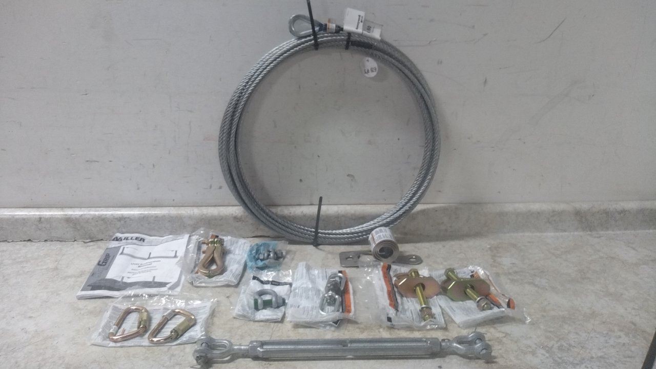 Honeywell Miller SG416/60FT 310 Lb Weight Cap 60 Ft L Horizontal Lifeline Kit