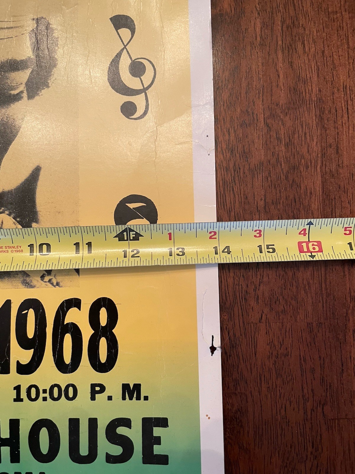 Original Vintage? Jimi Hendrix Concert Poster 1968 14”x22” *see Description*