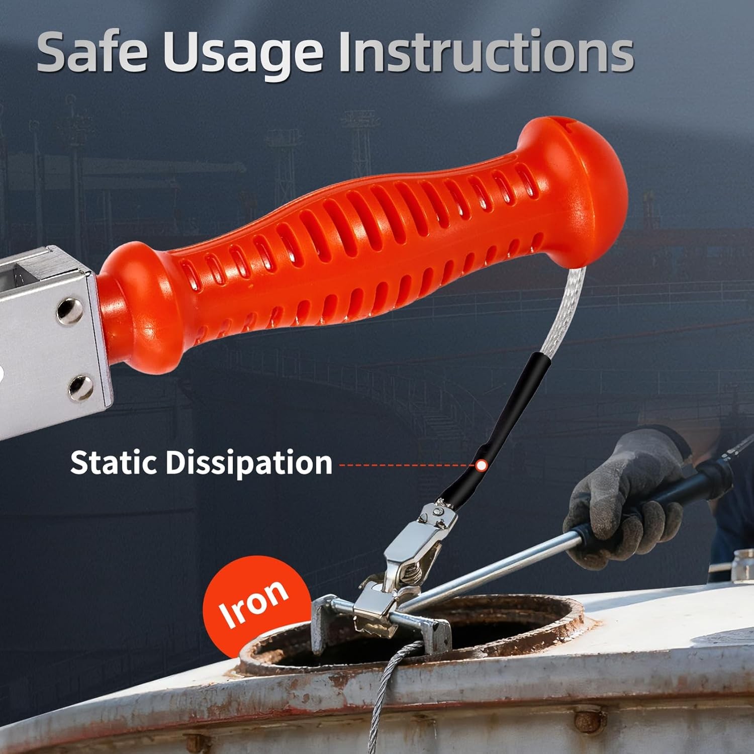 Oil Gauging Tape 33ft Stainless Steel Sounding Tape Measure for Oil Tanks