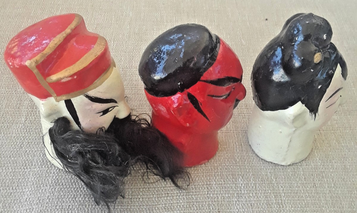 Vintage hand Made Chinese Finger Puppets