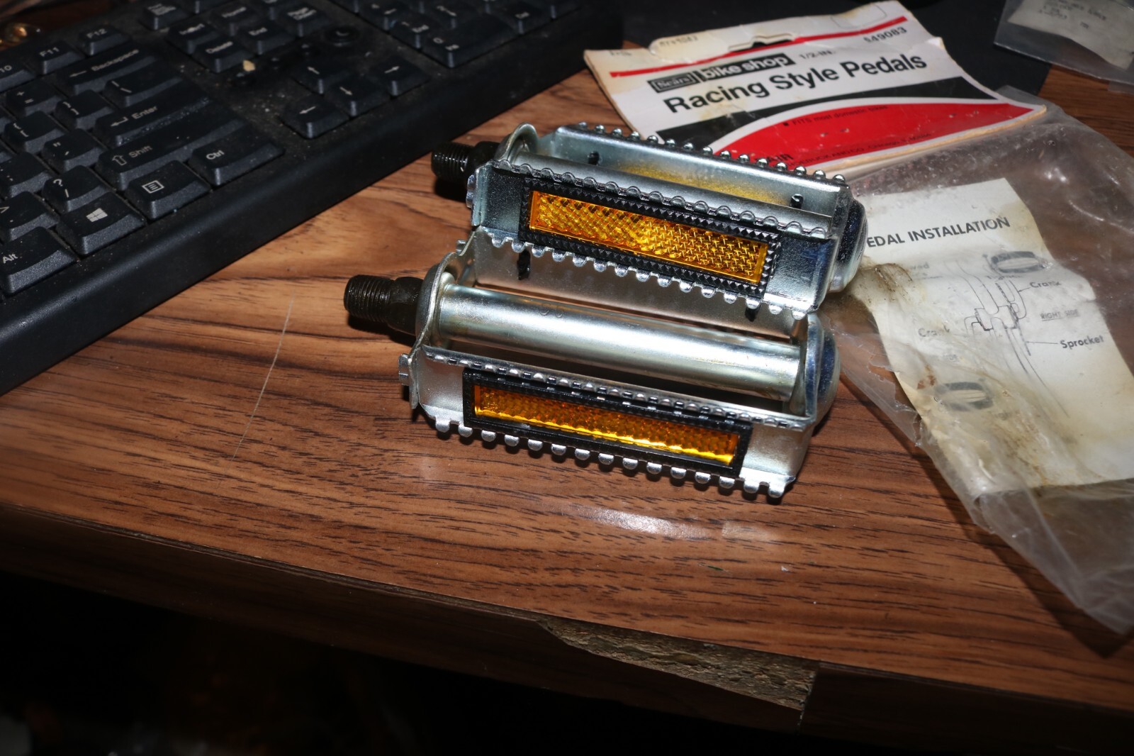 NOS Vintage PAIR Sears Bike shop bicycle racing style pedals 1/2 "