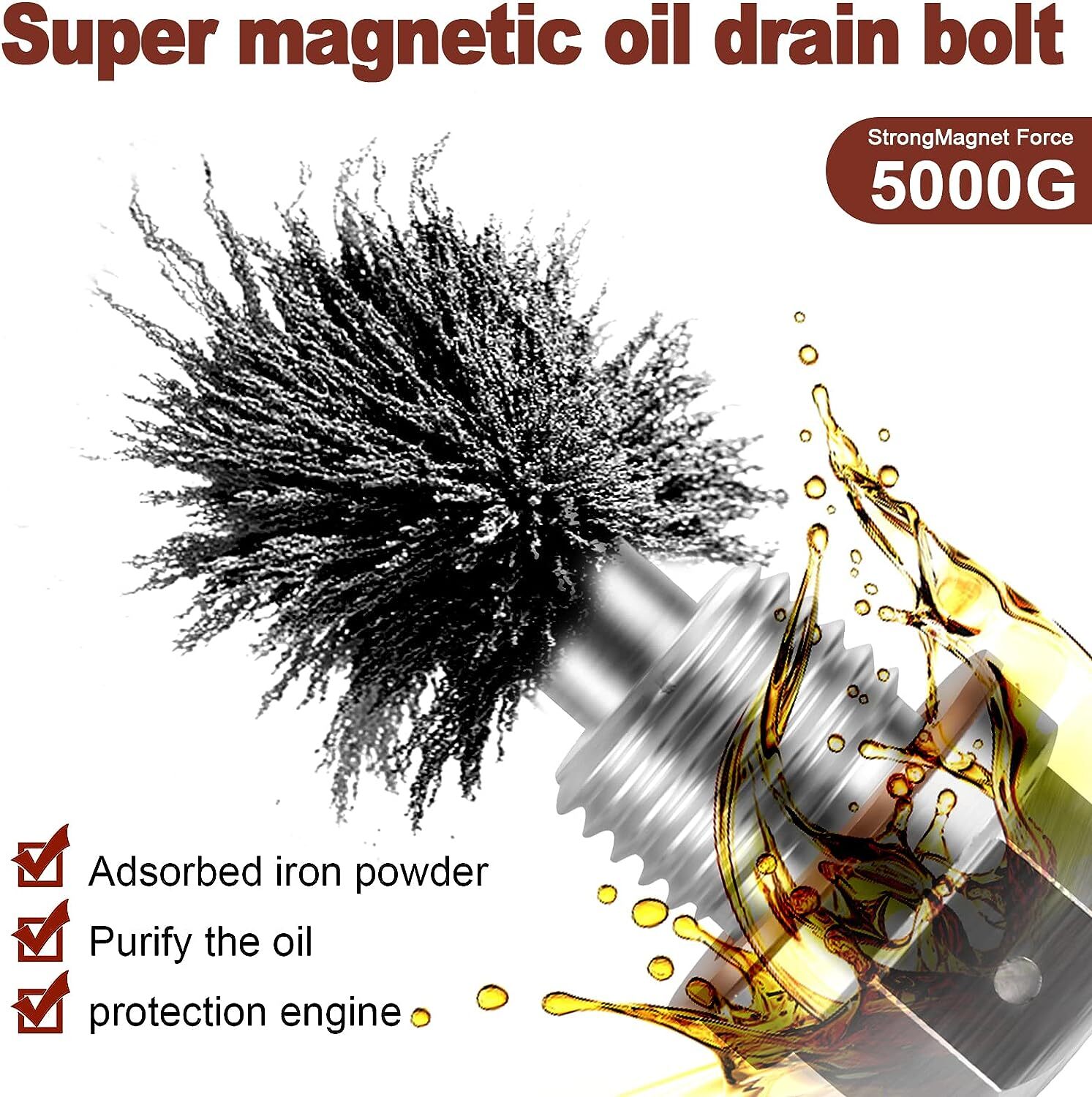 For Honda Acura Engine Magnetic Oil Drain Plug Screw Nut Bolt Sumps M14x1.5