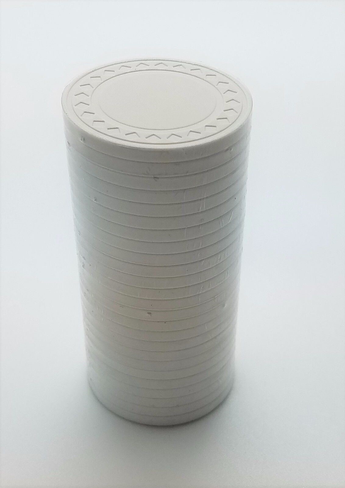 Poker Chips (25) White Diamond 8.5 g Clay Composite