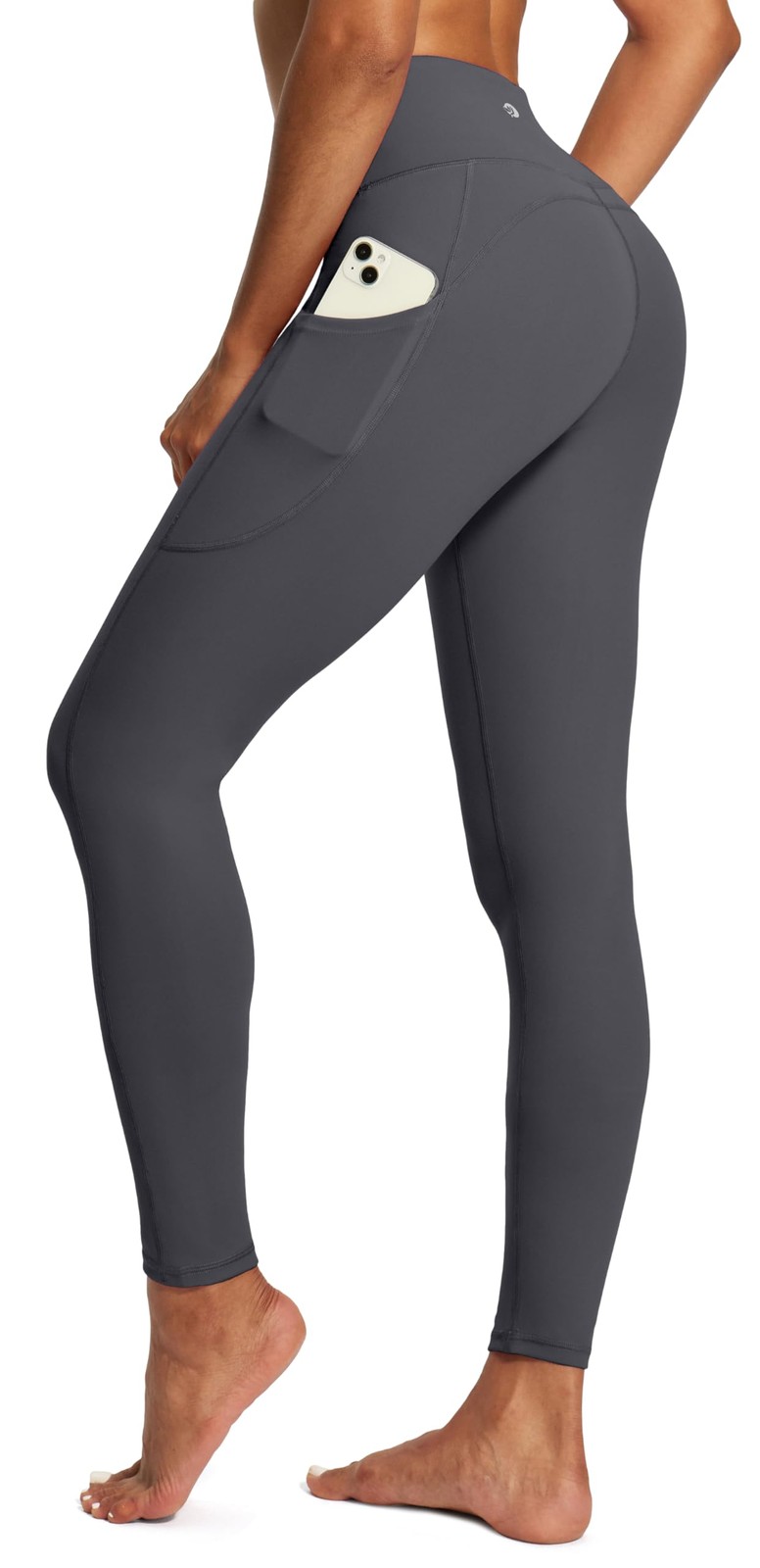 IUGA High Waist Yoga Pants with Pockets, Leggings for X-Large, Dark Grey