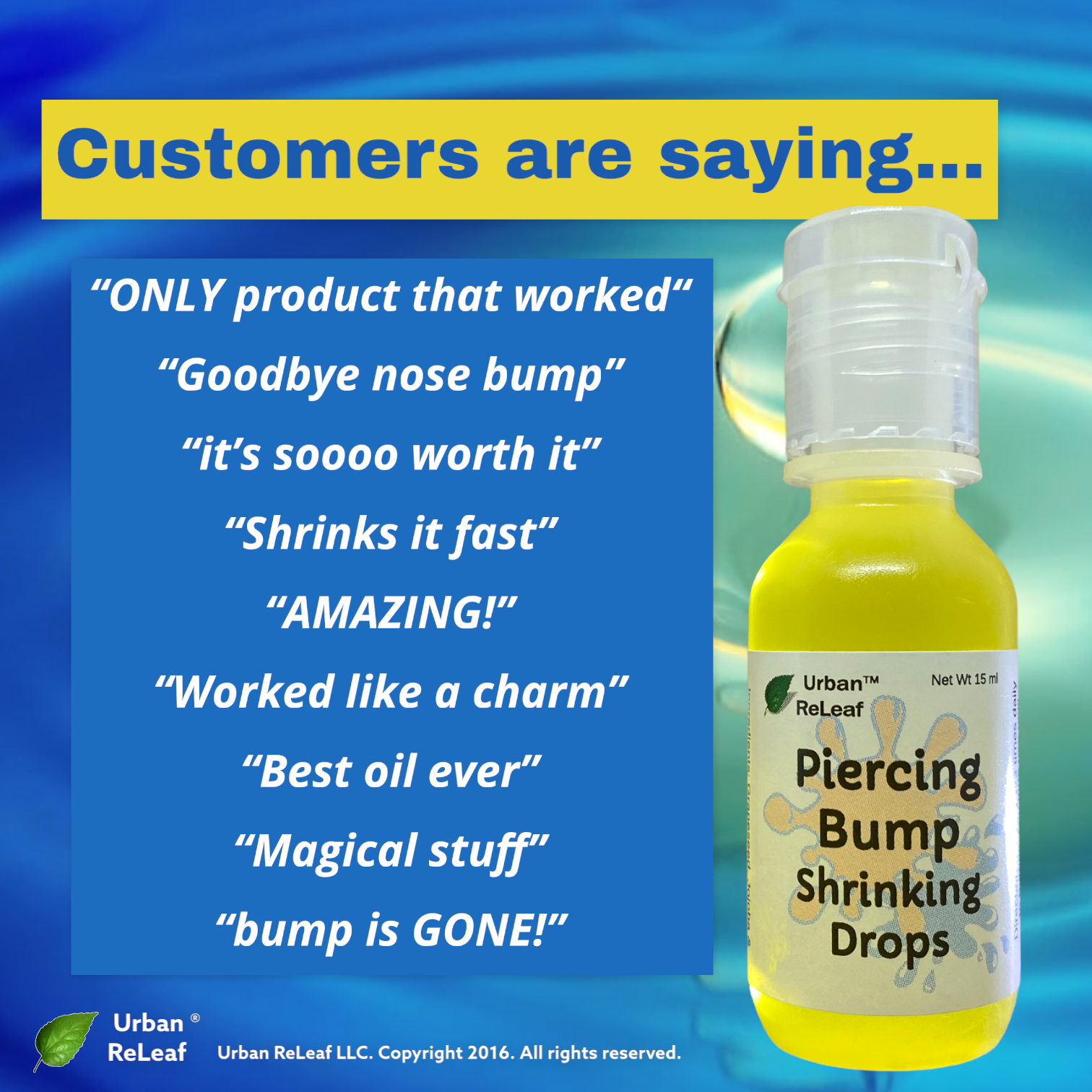 Urban ReLeaf Piercing Bump Shrinking Drops! Aftercare Keloid Scar Cartilage Red