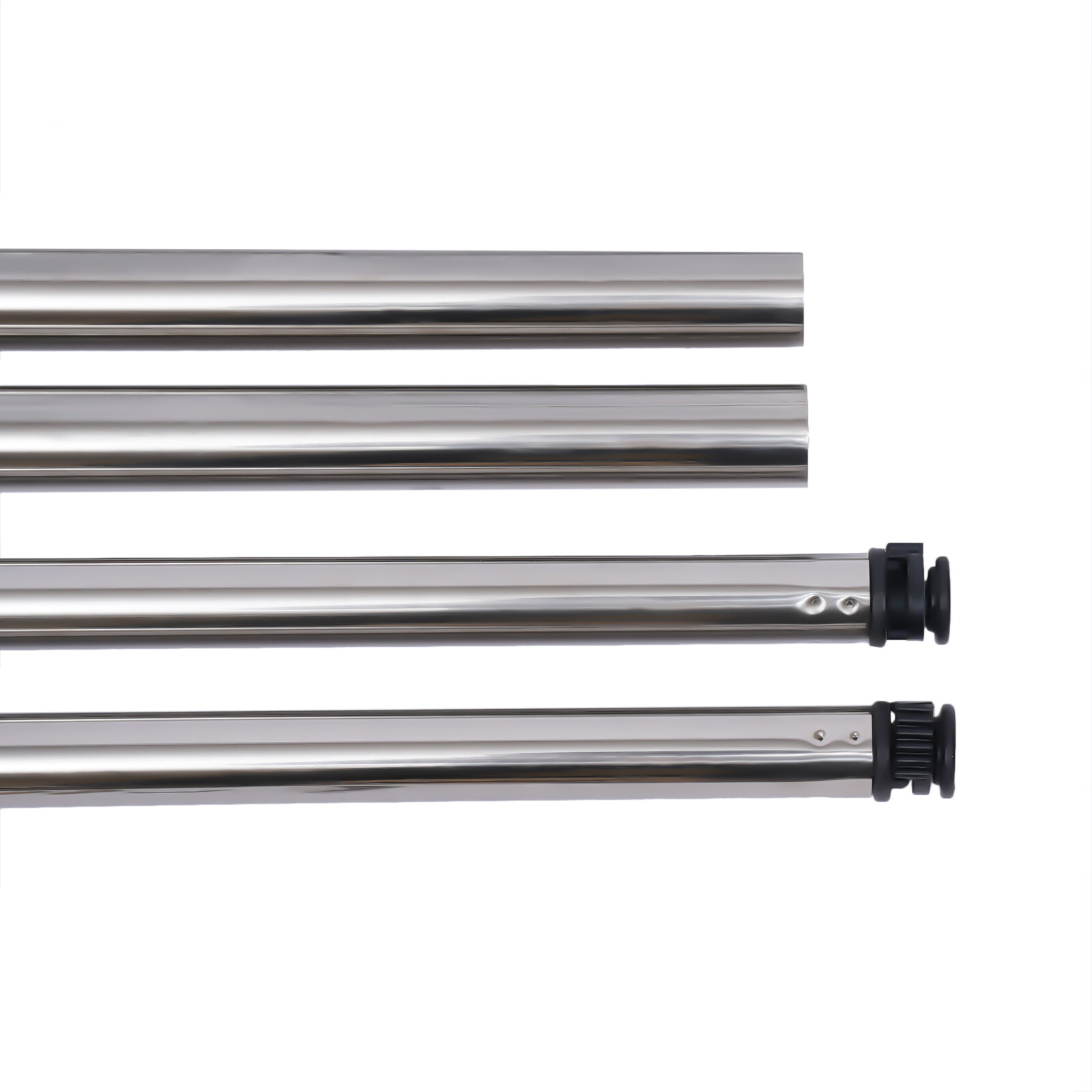 Stainless Steel Shower Curtain Rod 80-130 Cm with 9.8ft*6.6ft Curtain