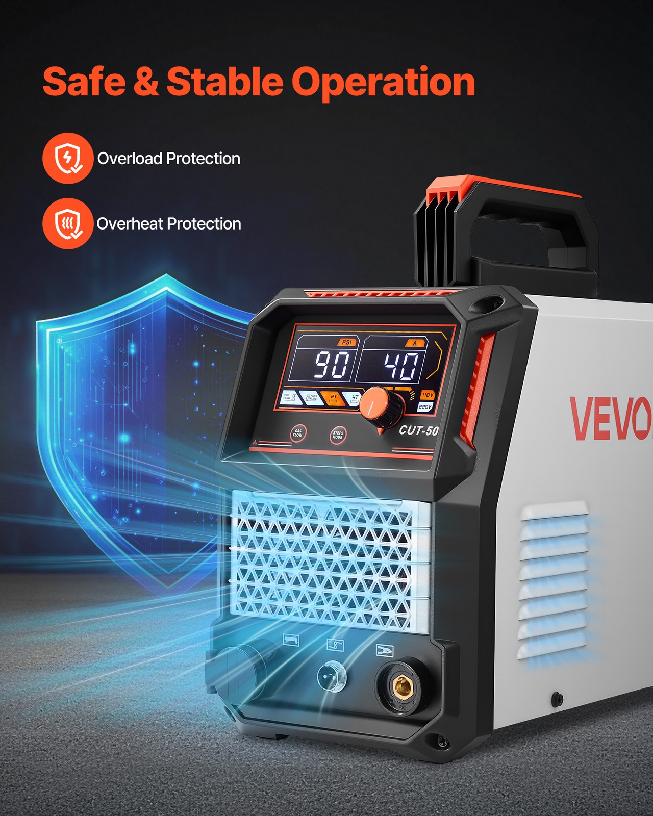 VEVOR Plasma Cutter 50A Plasma Cutting Machine 110V/220V Digital Display IGBT