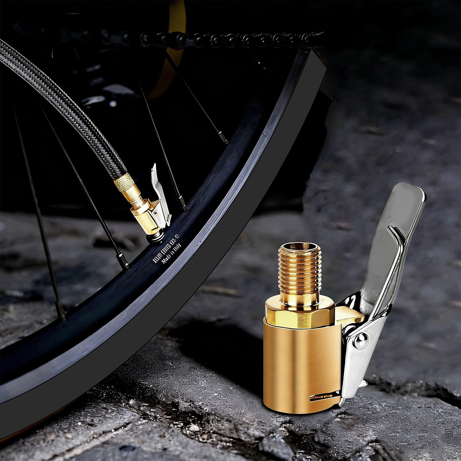 10pcs Brass Open Flow Tire Air Chuck Locking Quick Connect Inflator Hose Adapter