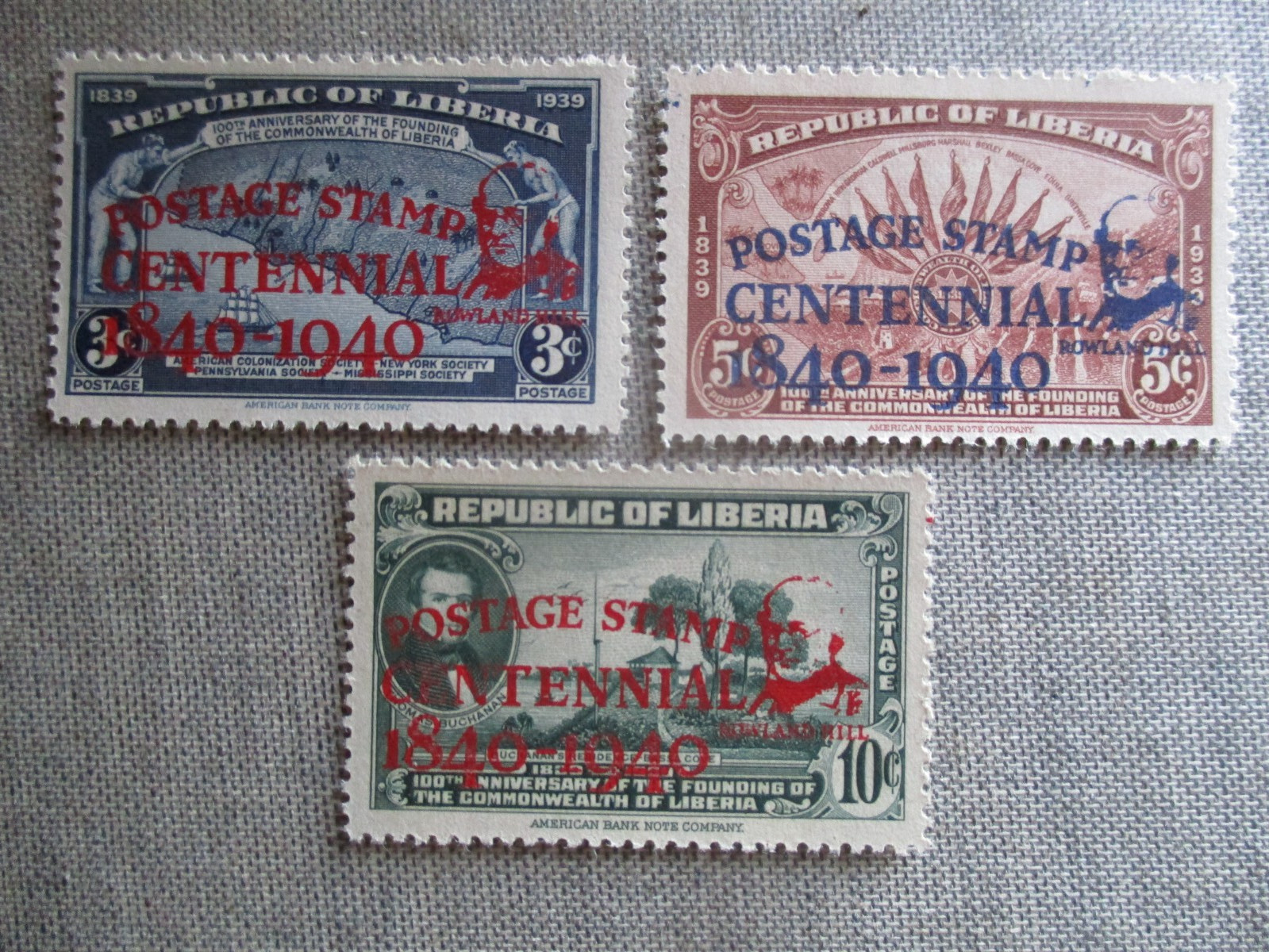 Liberia, Scott# 280-282 MH