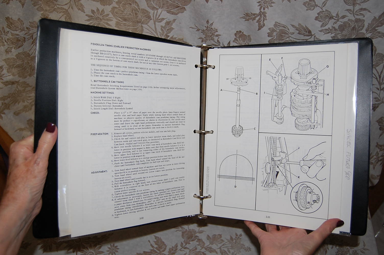 Professional Service Manual on CD for Singer 900 and 920 Futura Sewing Machines