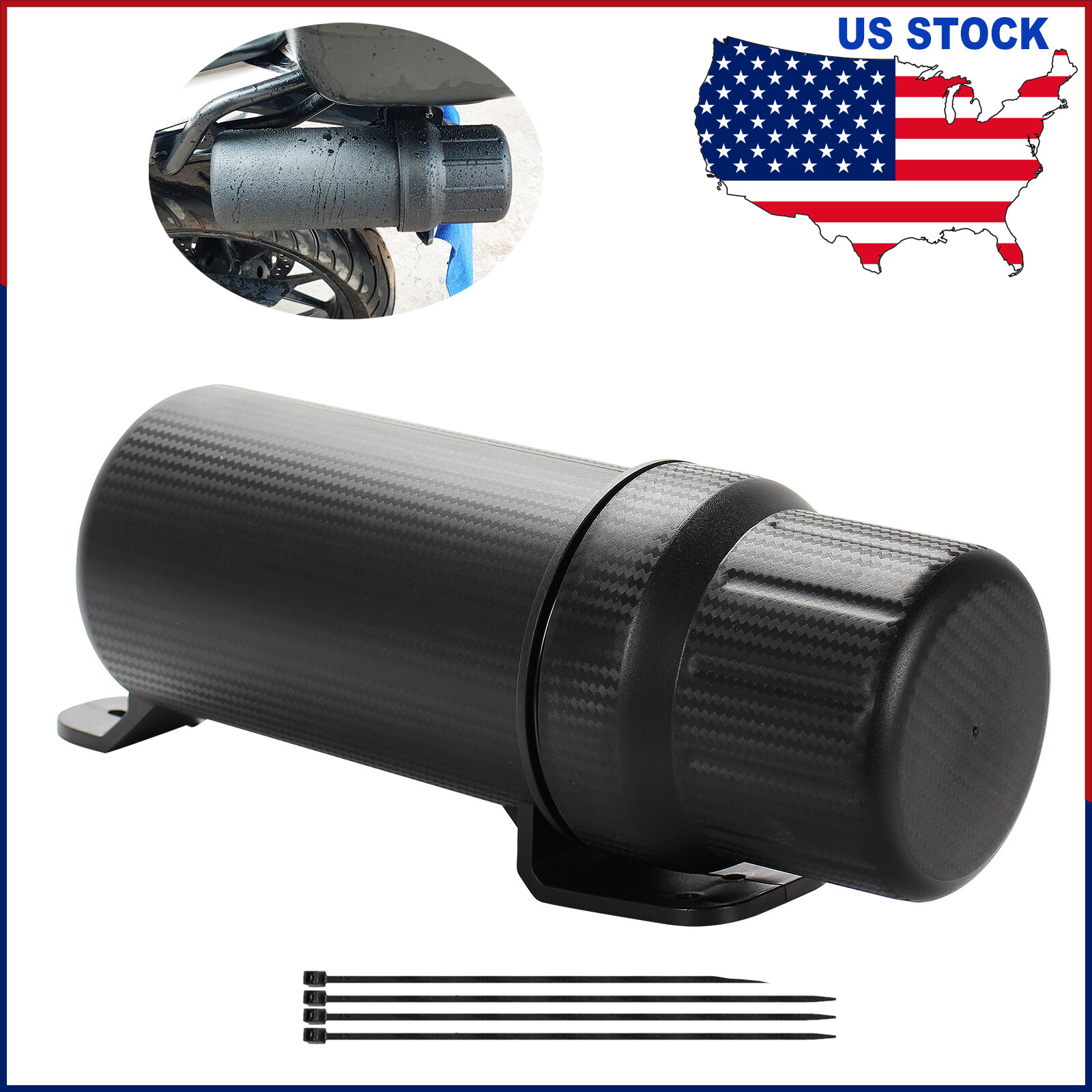 Motorcycle Tool Tube Tool Box Document Repair Tool Storage Tube Waterproof Black