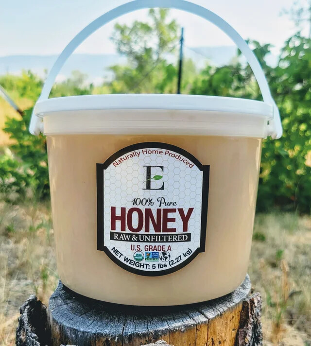 100% Pure Organic Creamed Honey - Raw 5 LBS