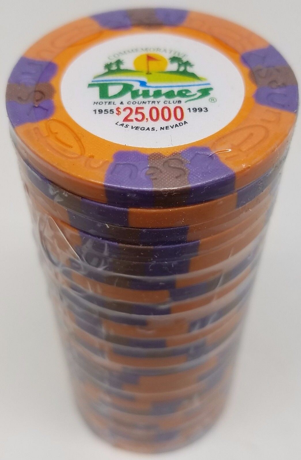 Poker Chips (25) $25,000 Dunes Commemorative 9 gr. Clay Composite