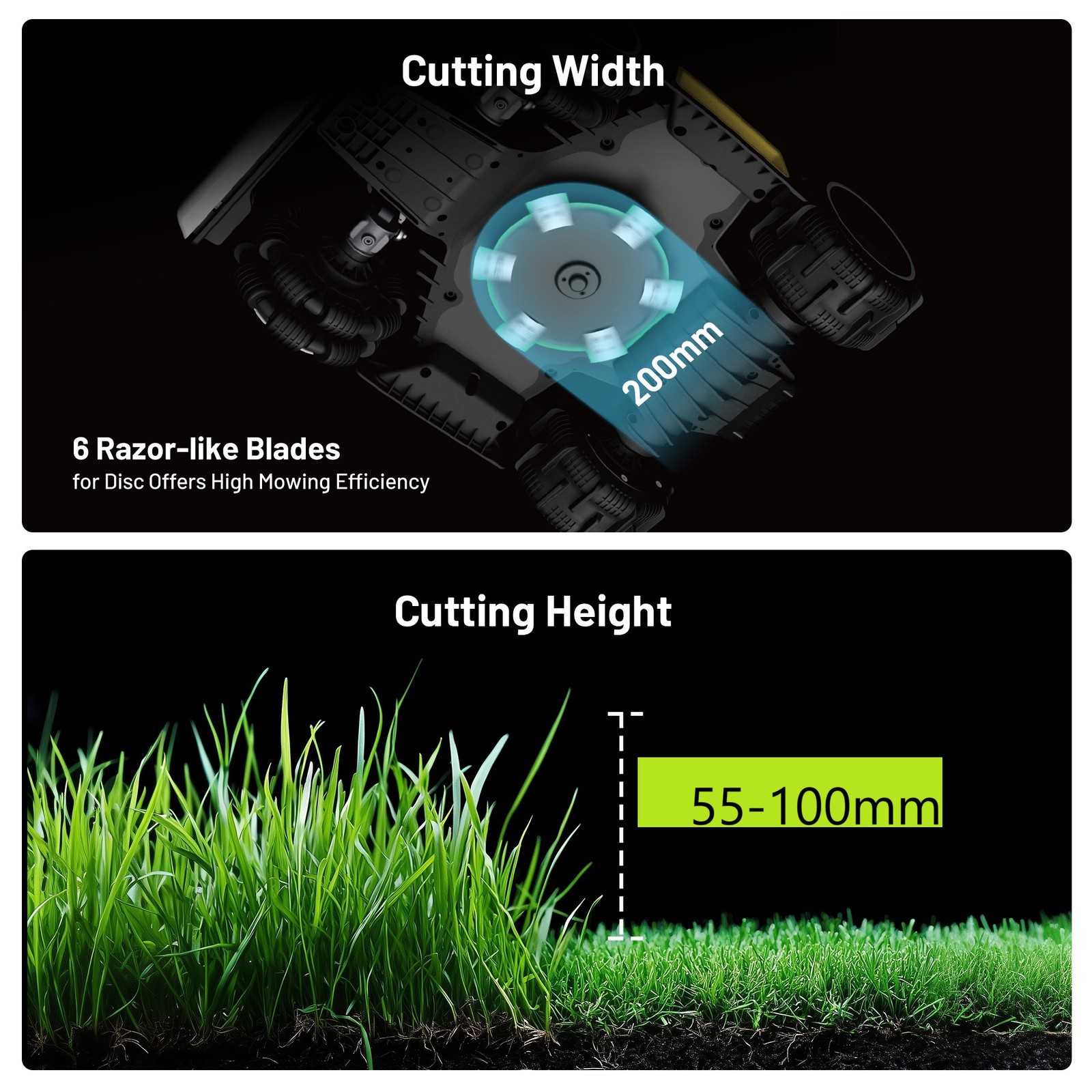 Refurbished Mammotion LUBA mini AWD 800H Hands-Free Lawn Mower Cutting 2.2-4.0''