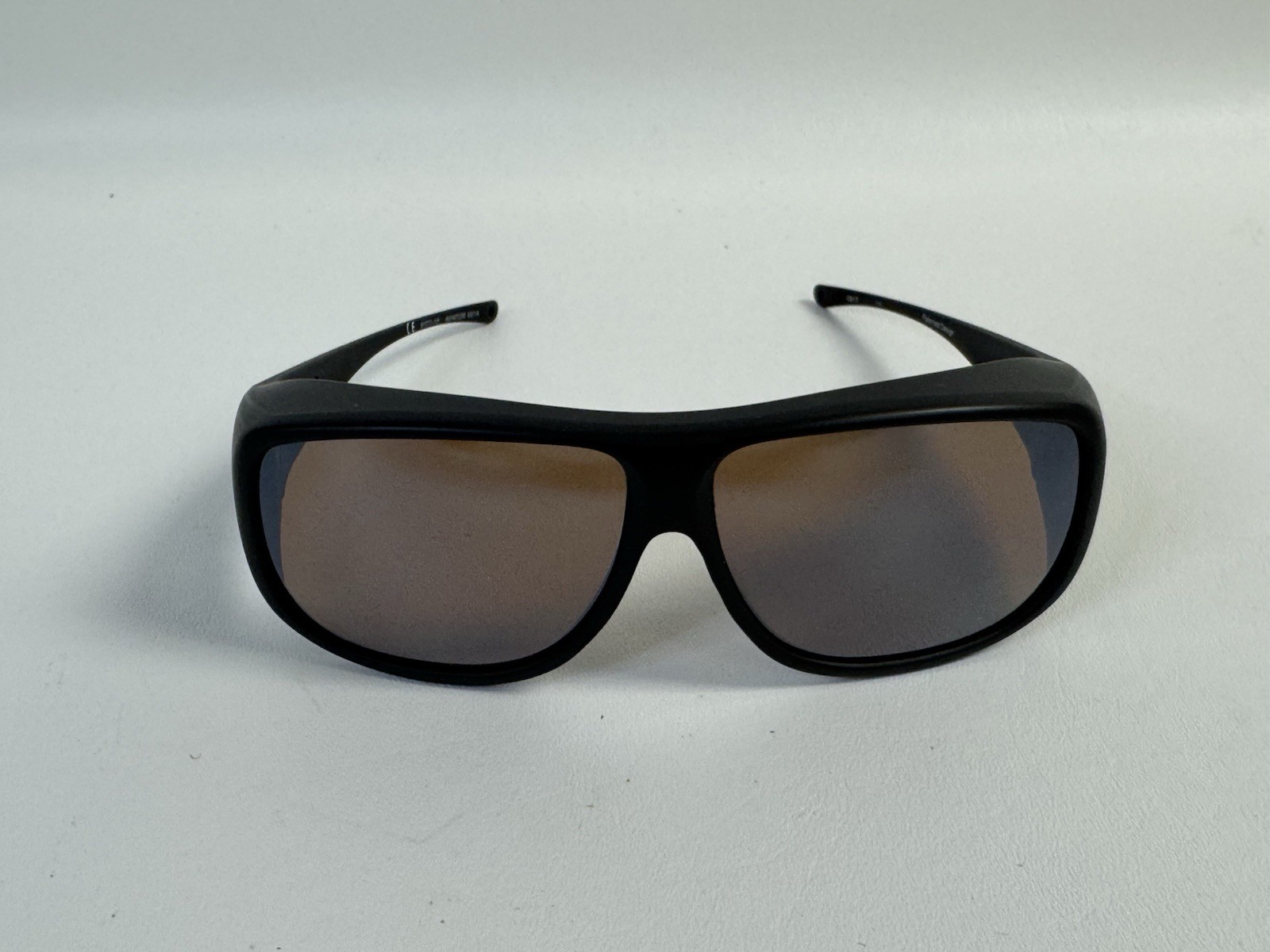 JONATHAN PAUL Polarized XL Sunglasses Fitovers Aviator Black Amber AV001A