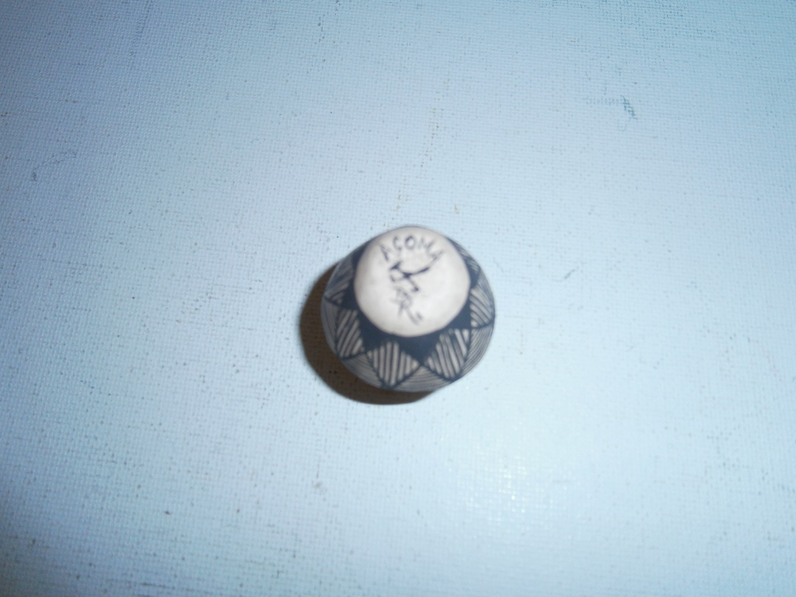 Vintage Original D. Reano Miniature Acoma Pot Pottery Very Early Example