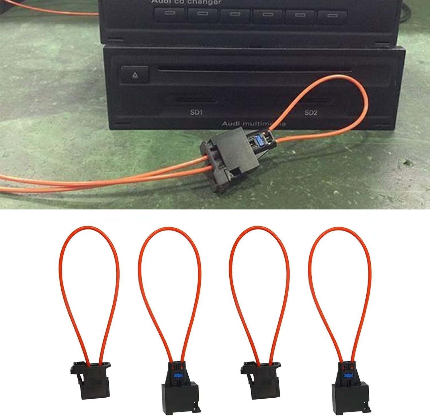 4PCS Fiber MOST Optical Optic Loop Bypass Male&Female Adapter Cable 1-1355426-1