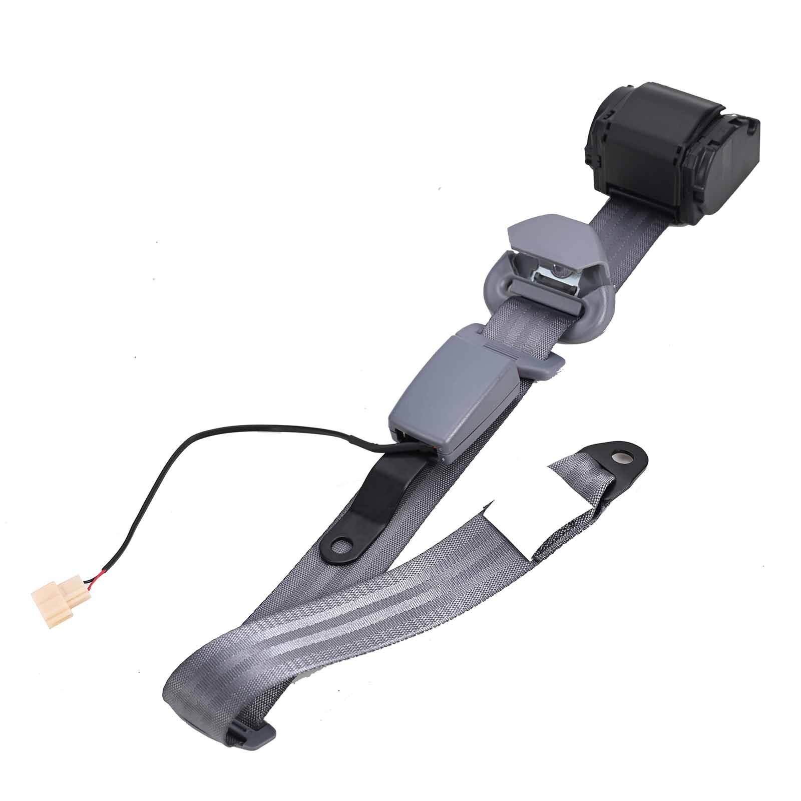 2* Retractable 3 Point Fixed sensor Seat Belt Straps Car Adjustable Belt Gray