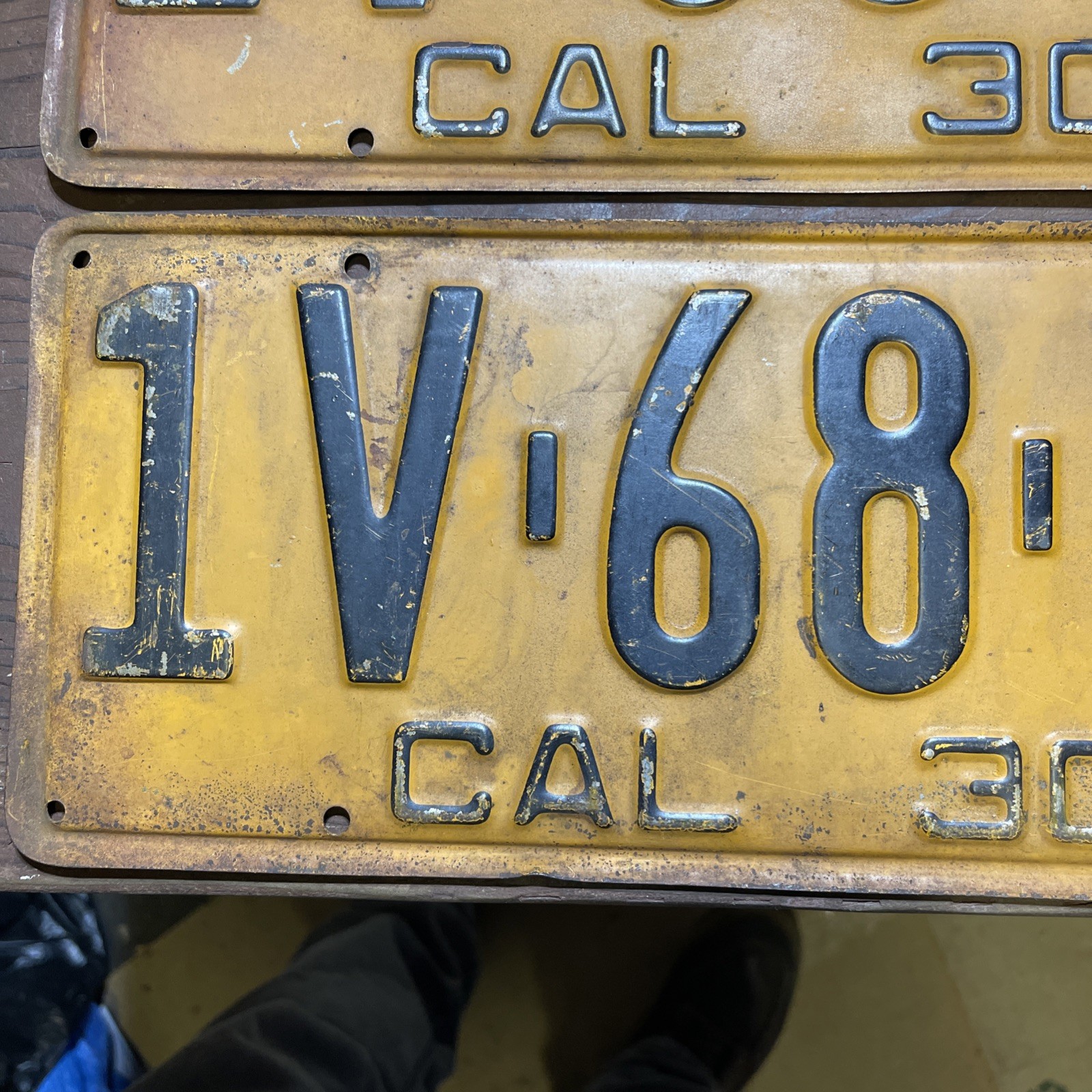 Vintage 1930 California License Plate Pair