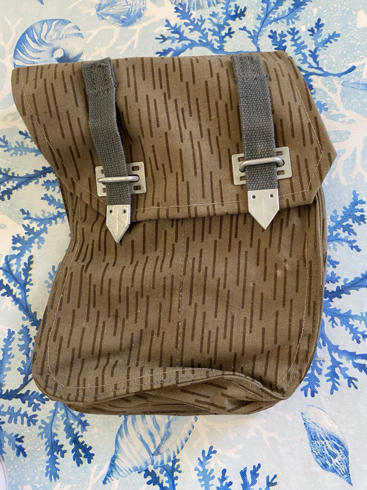 East German Army Rain Camo Strichtarn AK Magazine Pouch 4 Cell NVA DDR