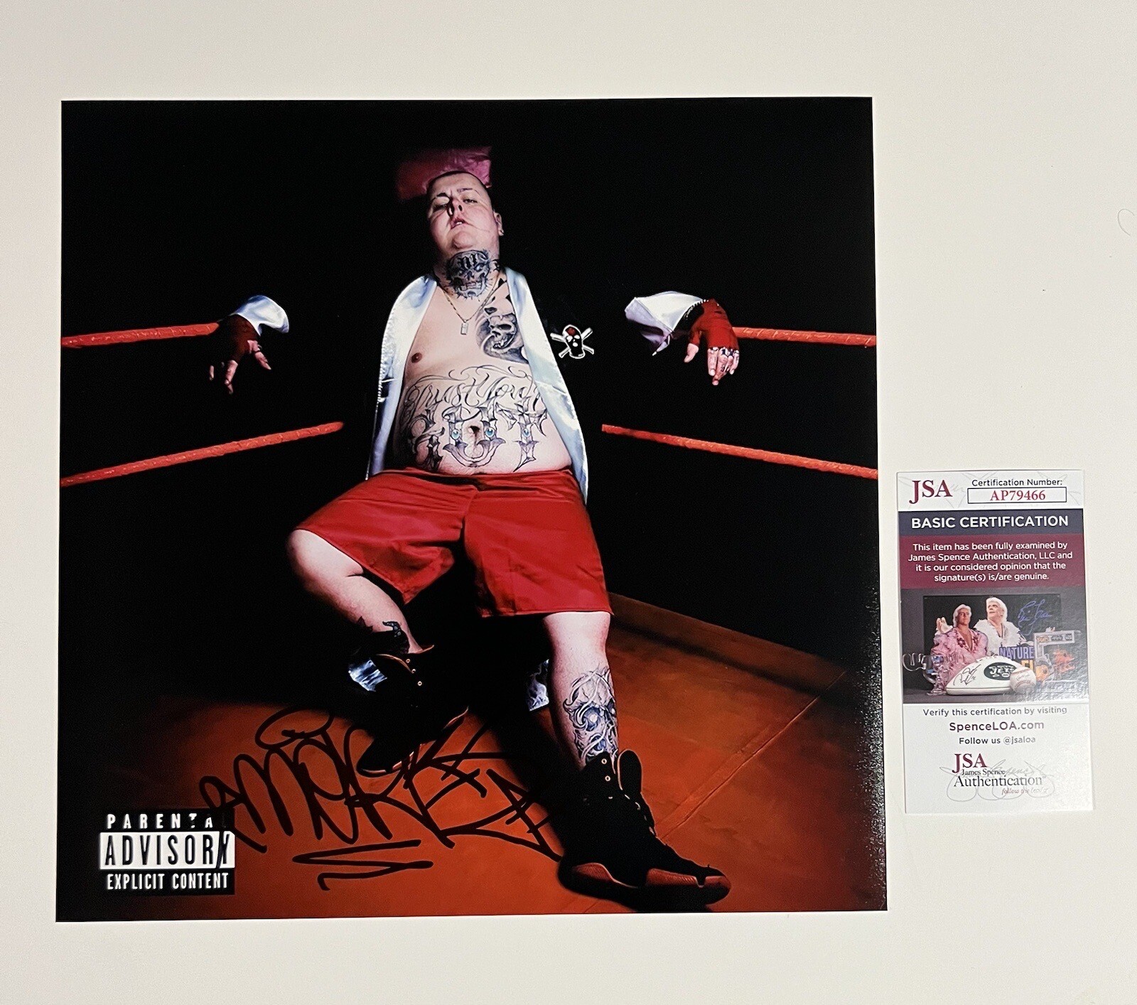 MERKULES SIGNED “TRUST YOUR GUT” 12x12 PHOTO DEATH ROW RECORDS JSA COA