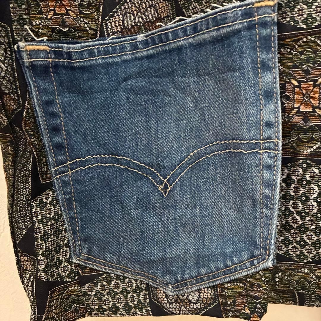 PANAMABOY Levi's Remake Denim Kimono Haori Noragi Jacket Men's