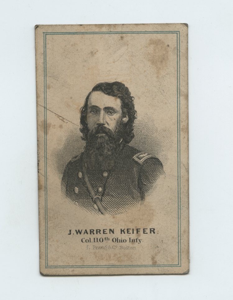 0509----c.1862 Colonel Joseph W. Keifer CDV -- 110th OH Infantry Springfield OH