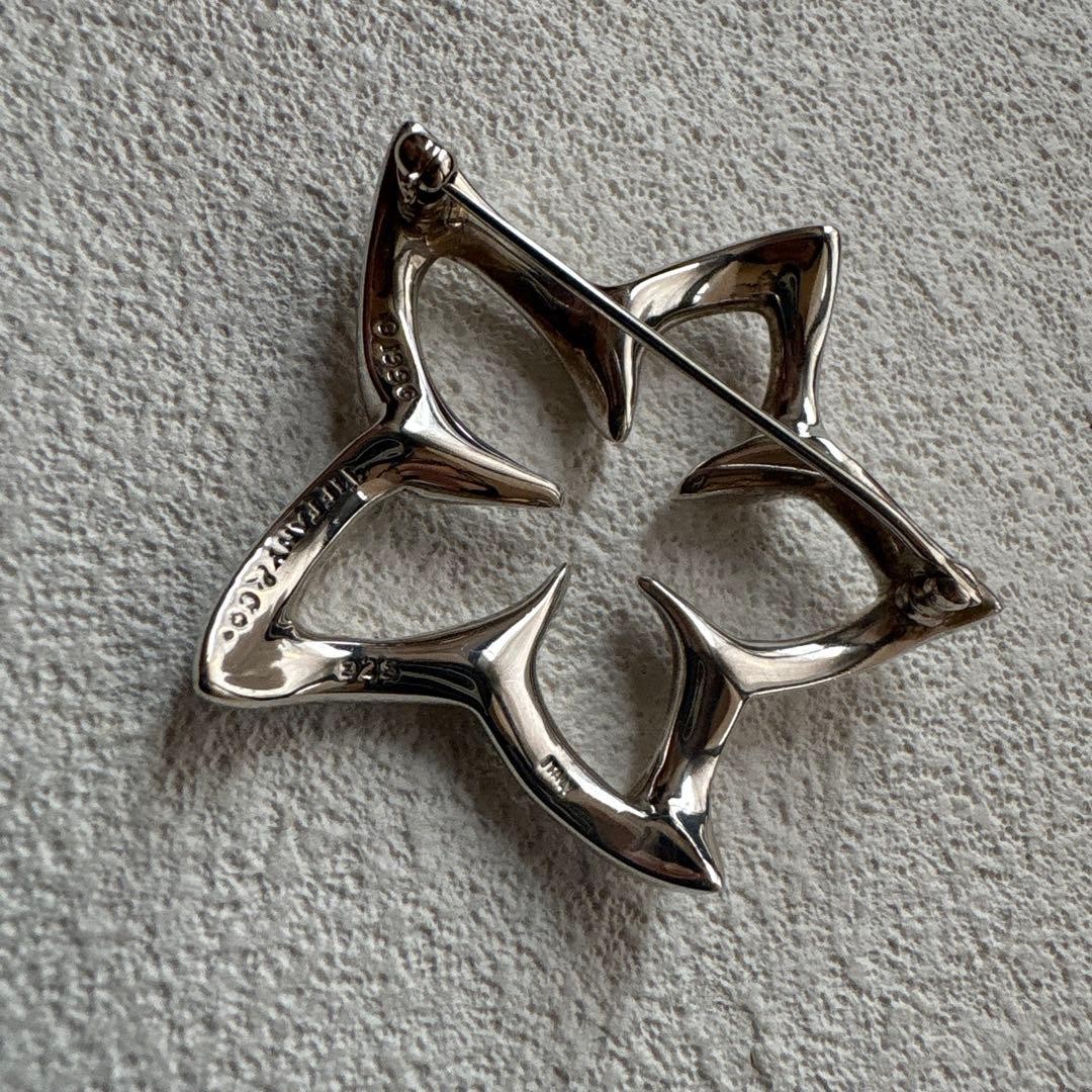 Tiffany & Co. Plumeria Flower Brooch Pin Sterling Silver SV925 No Box Rare