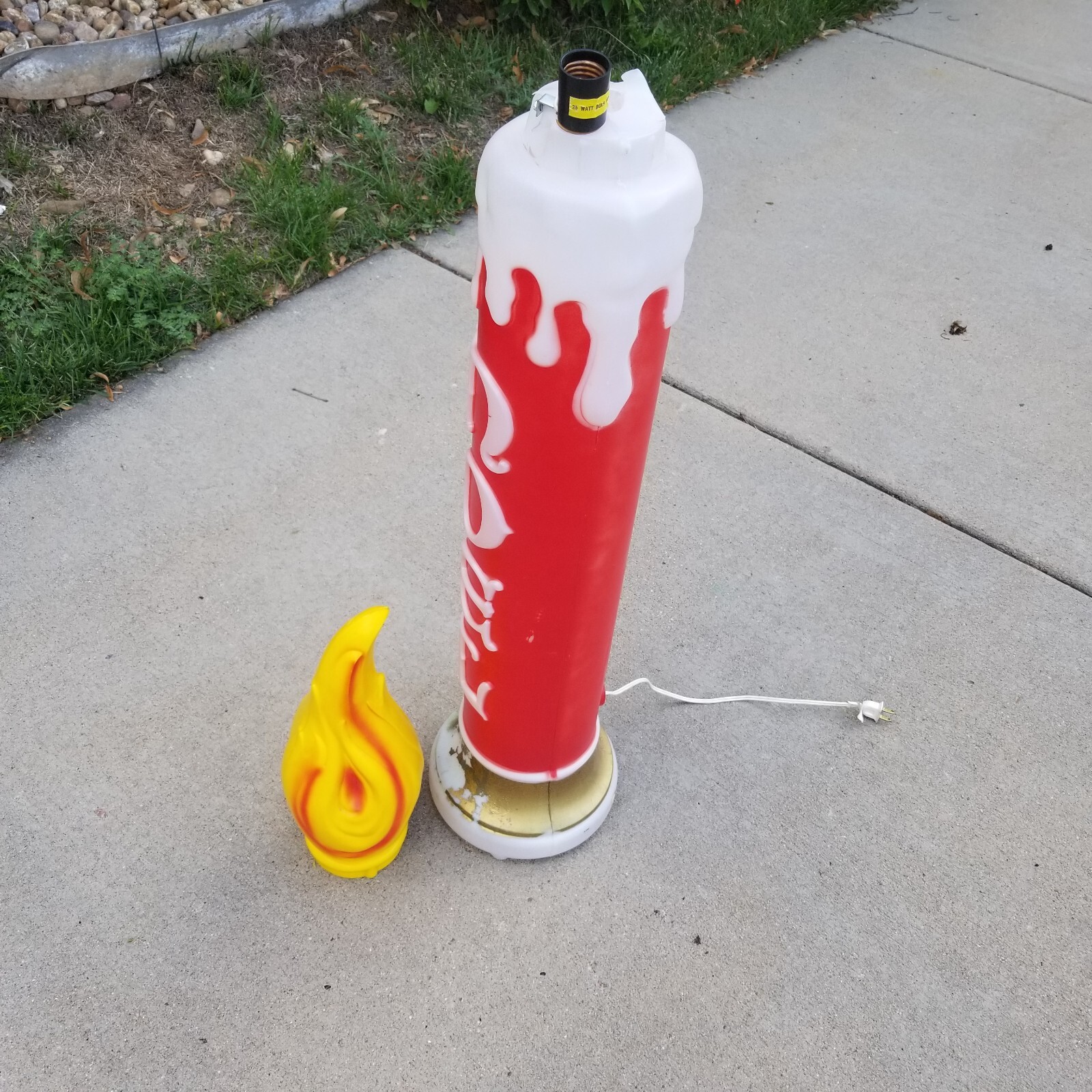 Vintage Empire Noel Candle Blow Mold Christmas Outdoor Light 43"