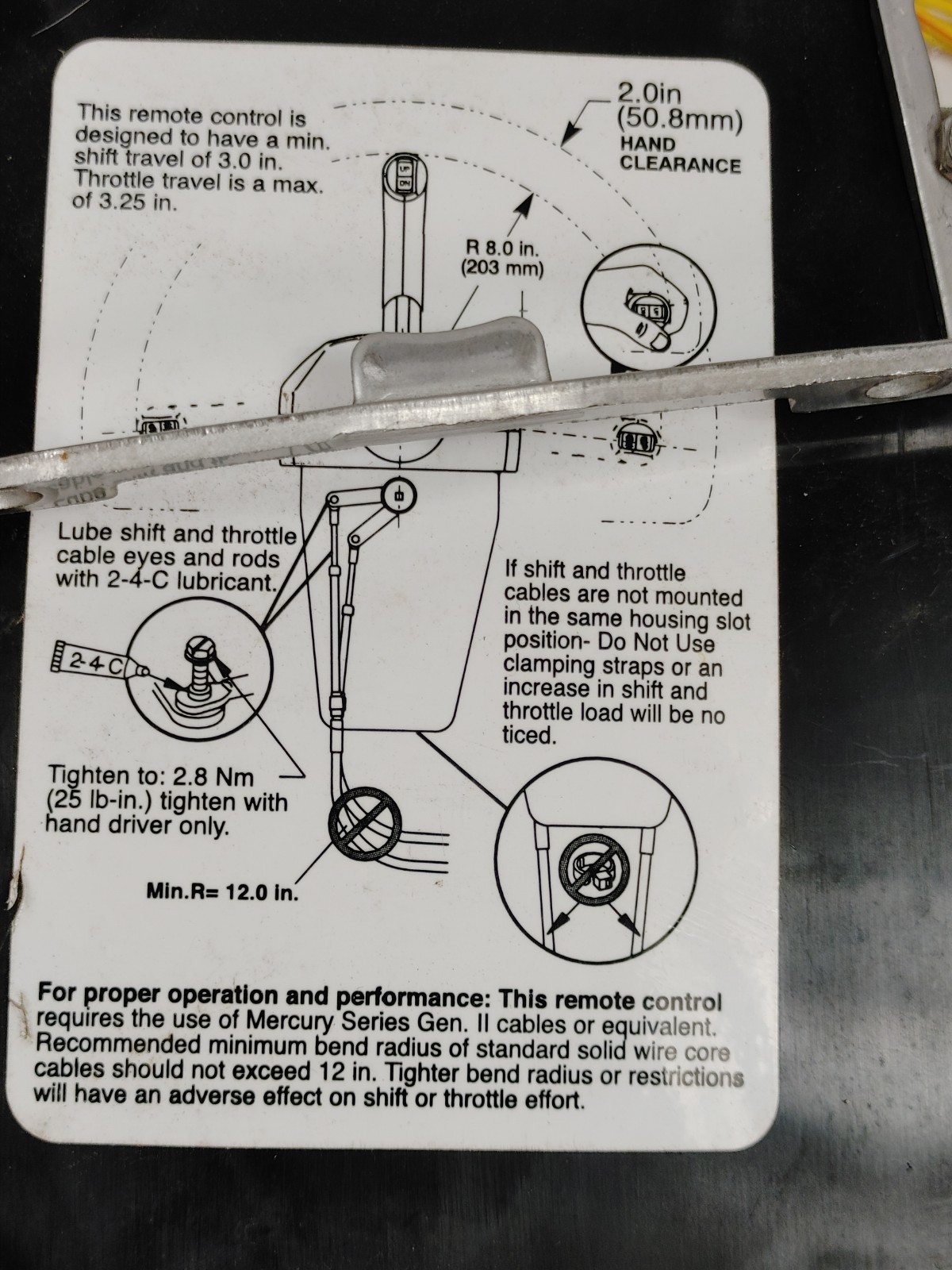 Mercury OEM Binnacle/ Console Top Mount Remote Control - Outboard 8M0059686