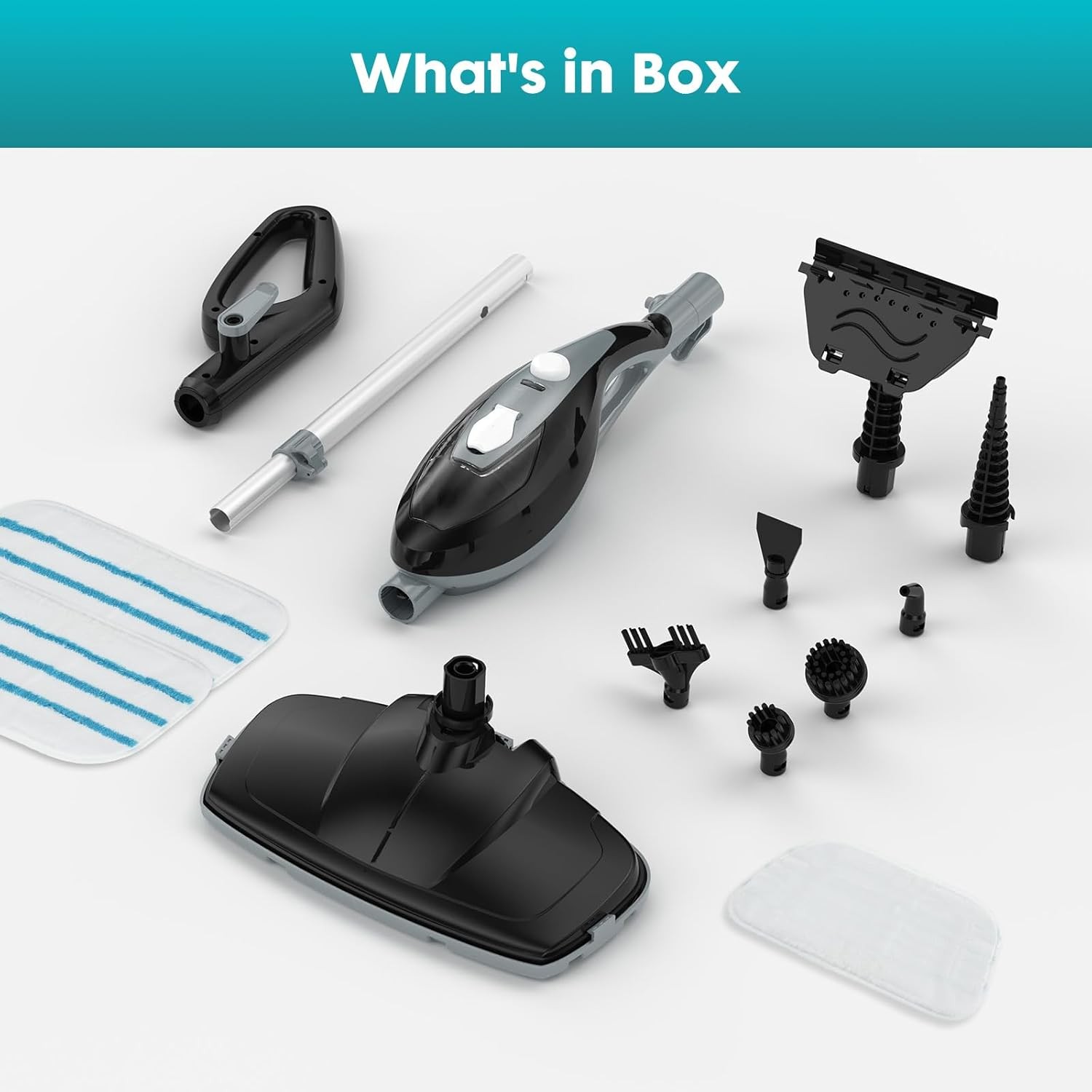 10 in 1 Steam Mop 1550W Detachable Handheld Steam Cleaner Set for Floor Cleaning